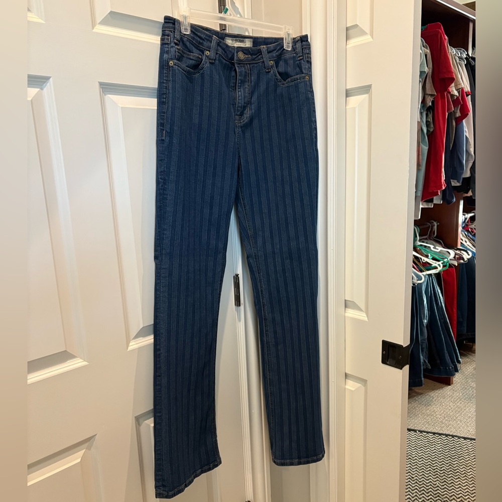 Women's Blue Striped Jeans